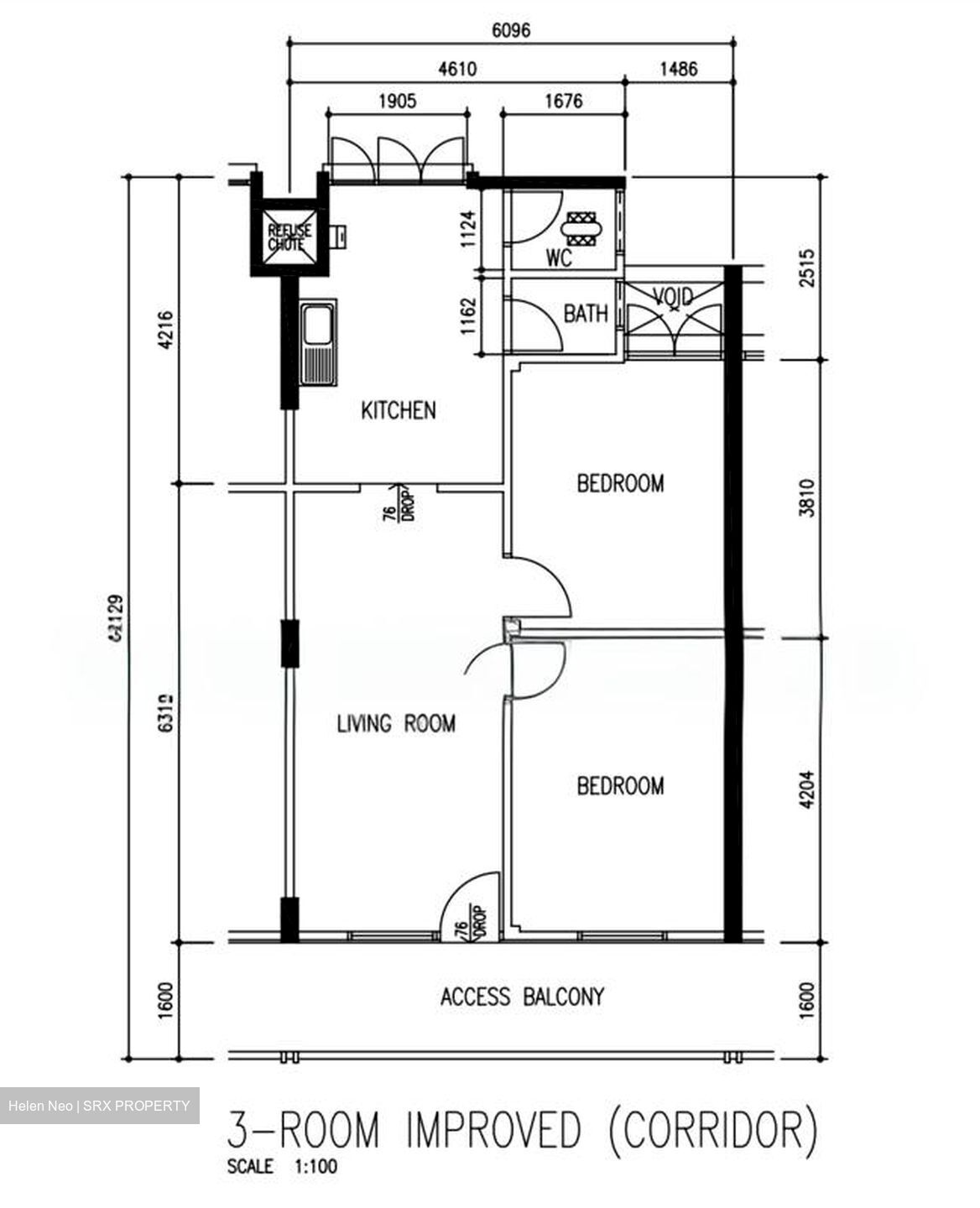 Blk 1 Tanjong Pagar Plaza (Bukit Merah), HDB 3 Rooms #549099631